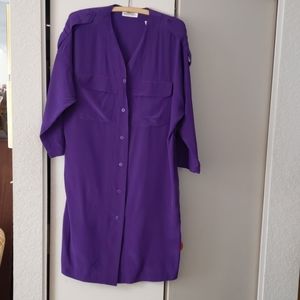 Ellen Tracy long sleeve, silk dress